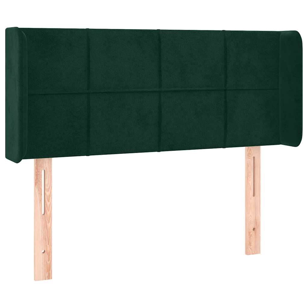 LED uzglavlje tamnozeleno 93x16x78/88 cm baršunasto
