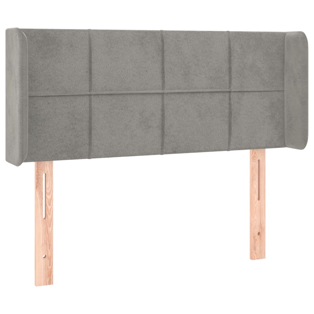 LED uzglavlje svjetlosivo 103x16x78/88 cm baršunasto