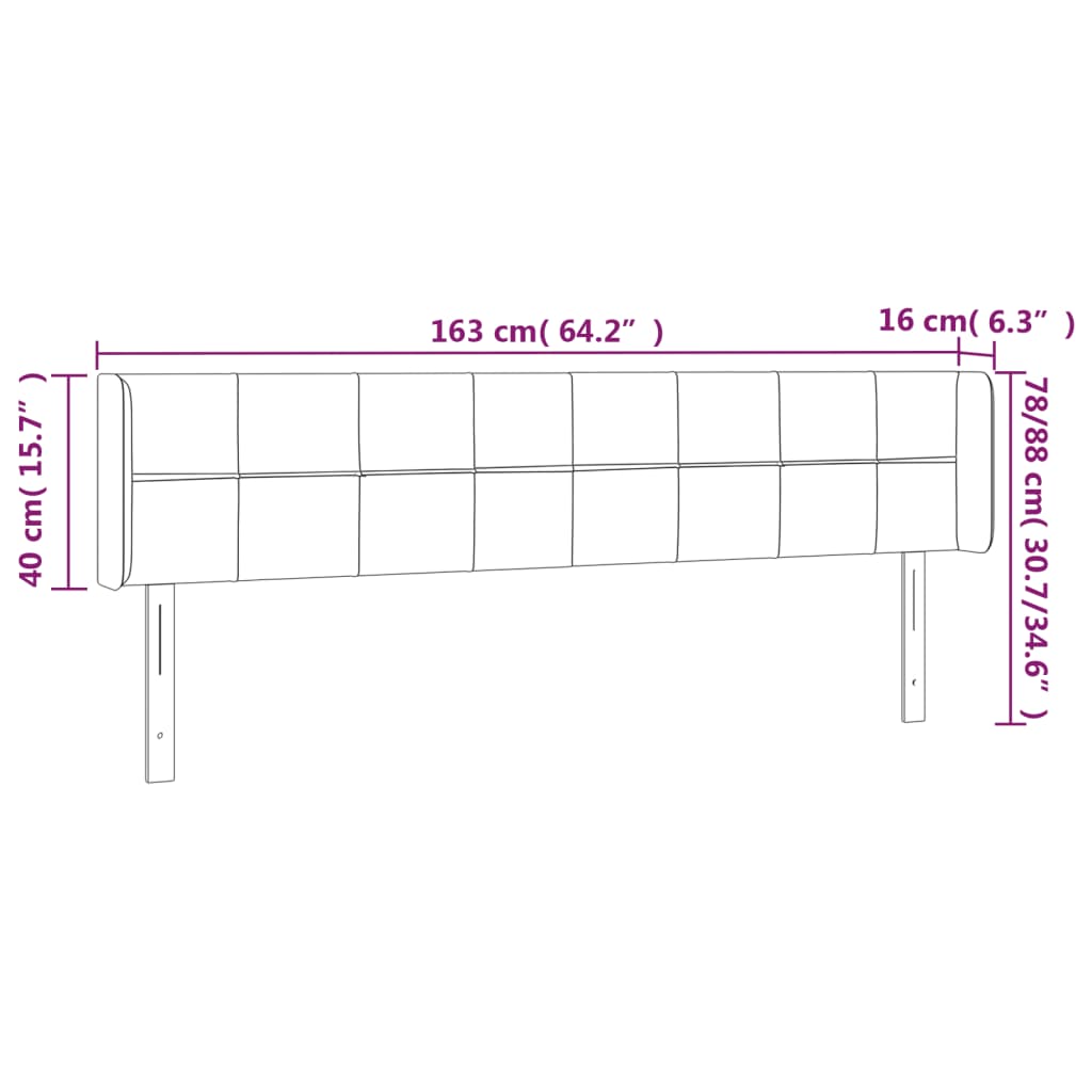 LED uzglavlje svjetlosivo 163x16x78/88 cm baršunasto