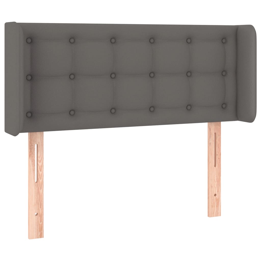 LED uzglavlje sivo 83x16x78/88 cm od umjetne kože