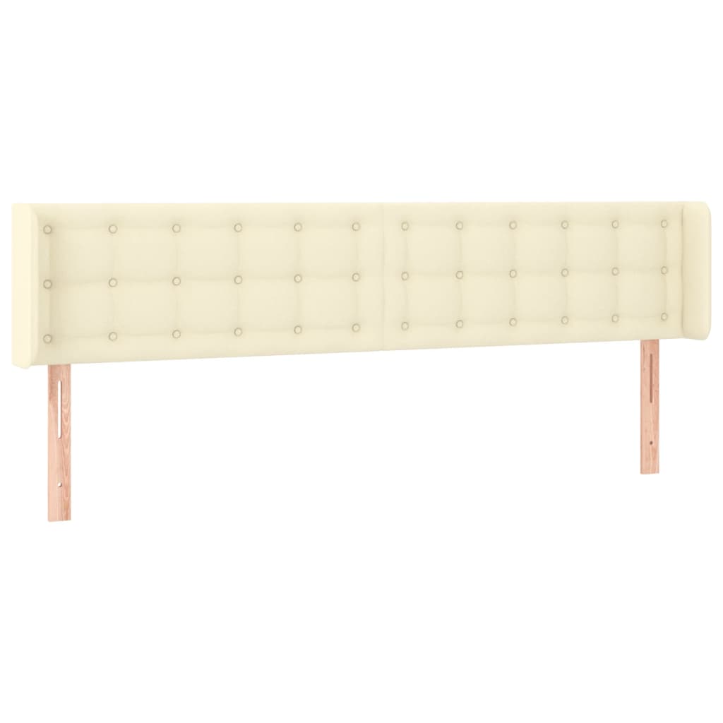 LED uzglavlje krem 203x16x78/88 cm od umjetne kože