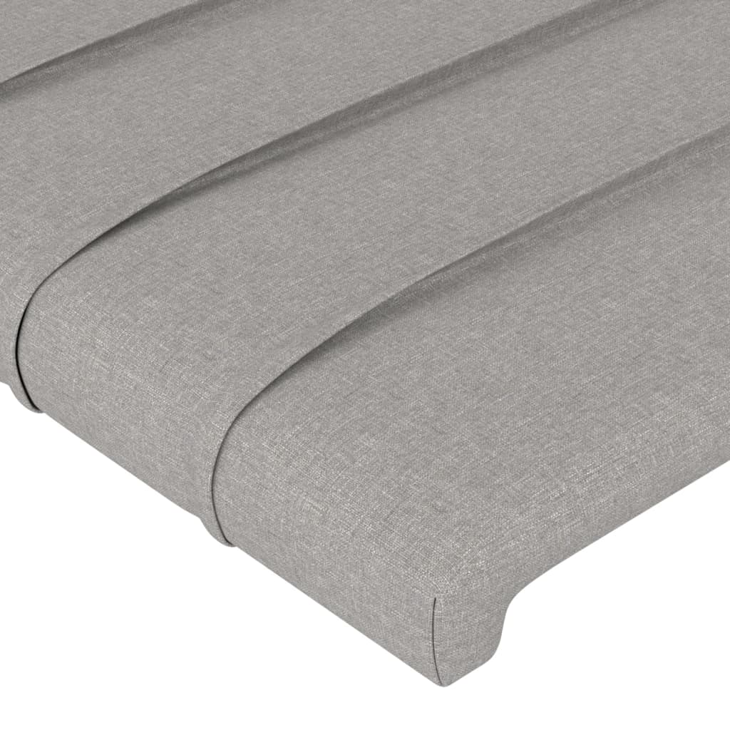 LED uzglavlje svjetlosivo 93x16x78/88 cm od tkanine