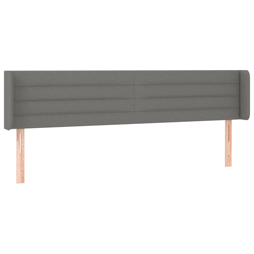 LED uzglavlje tamnosivo 203x16x78/88 cm od tkanine