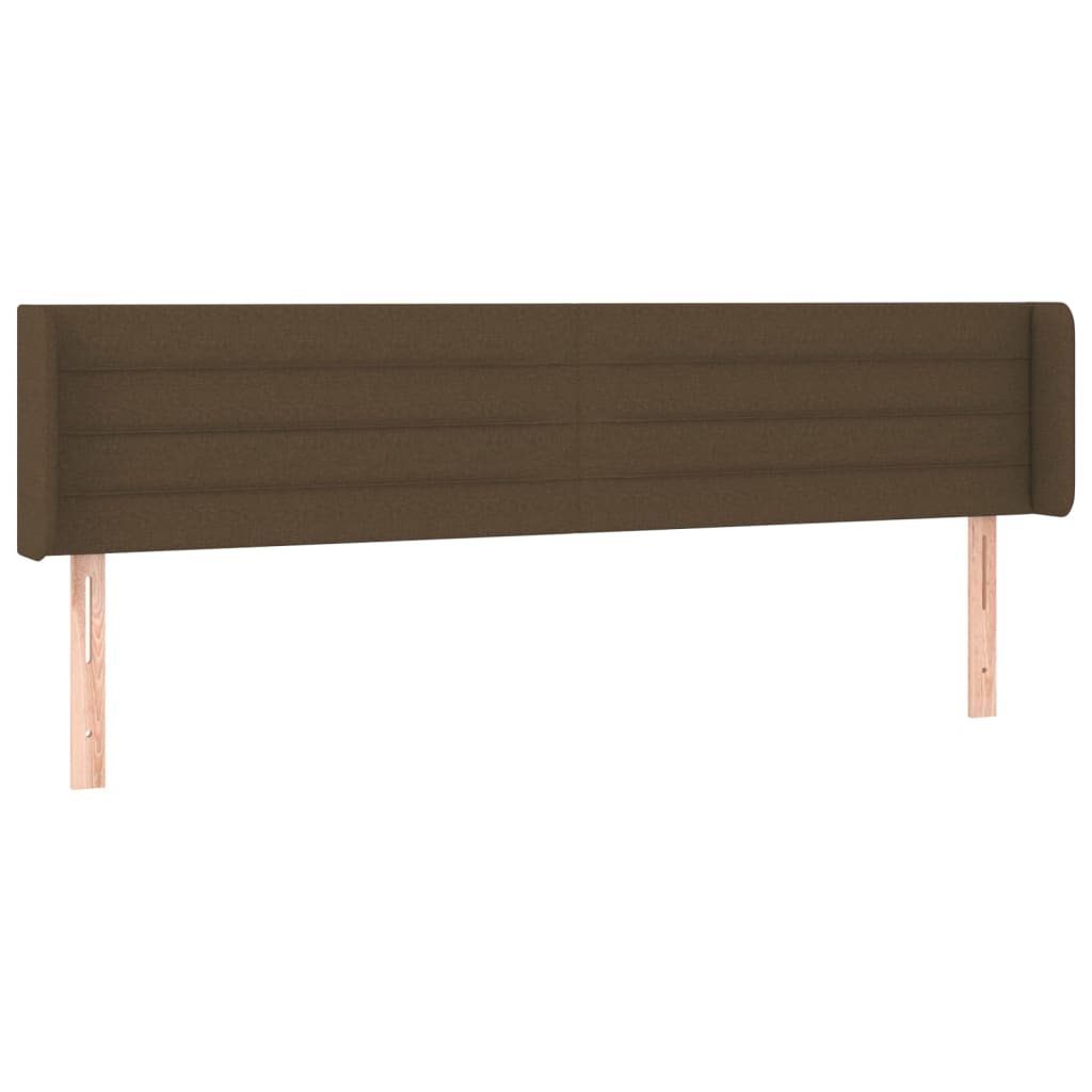 LED uzglavlje tamnosmeđe 203x16x78/88 cm od tkanine