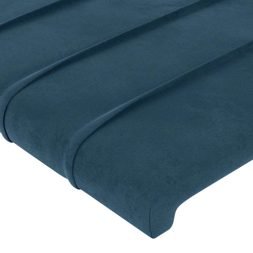 LED uzglavlje tamnoplavo 103x16x78/88 cm baršunasto