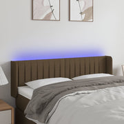 LED uzglavlje tamnosmeđe 147x16x78/88 cm od tkanine