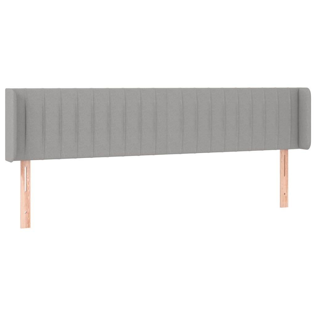 LED uzglavlje svjetlosivo 163x16x78/88 cm od tkanine