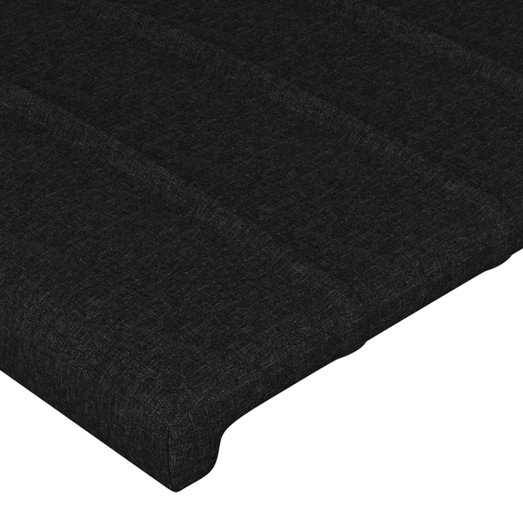LED uzglavlje crno 183x16x78/88 cm od tkanine