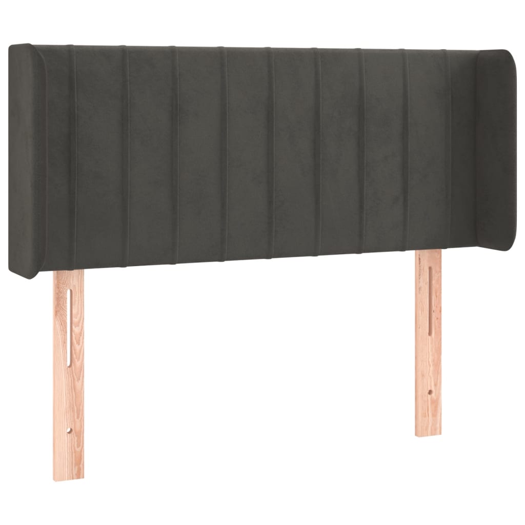 LED uzglavlje tamnosiv 93x16x78/88 cm baršunasto