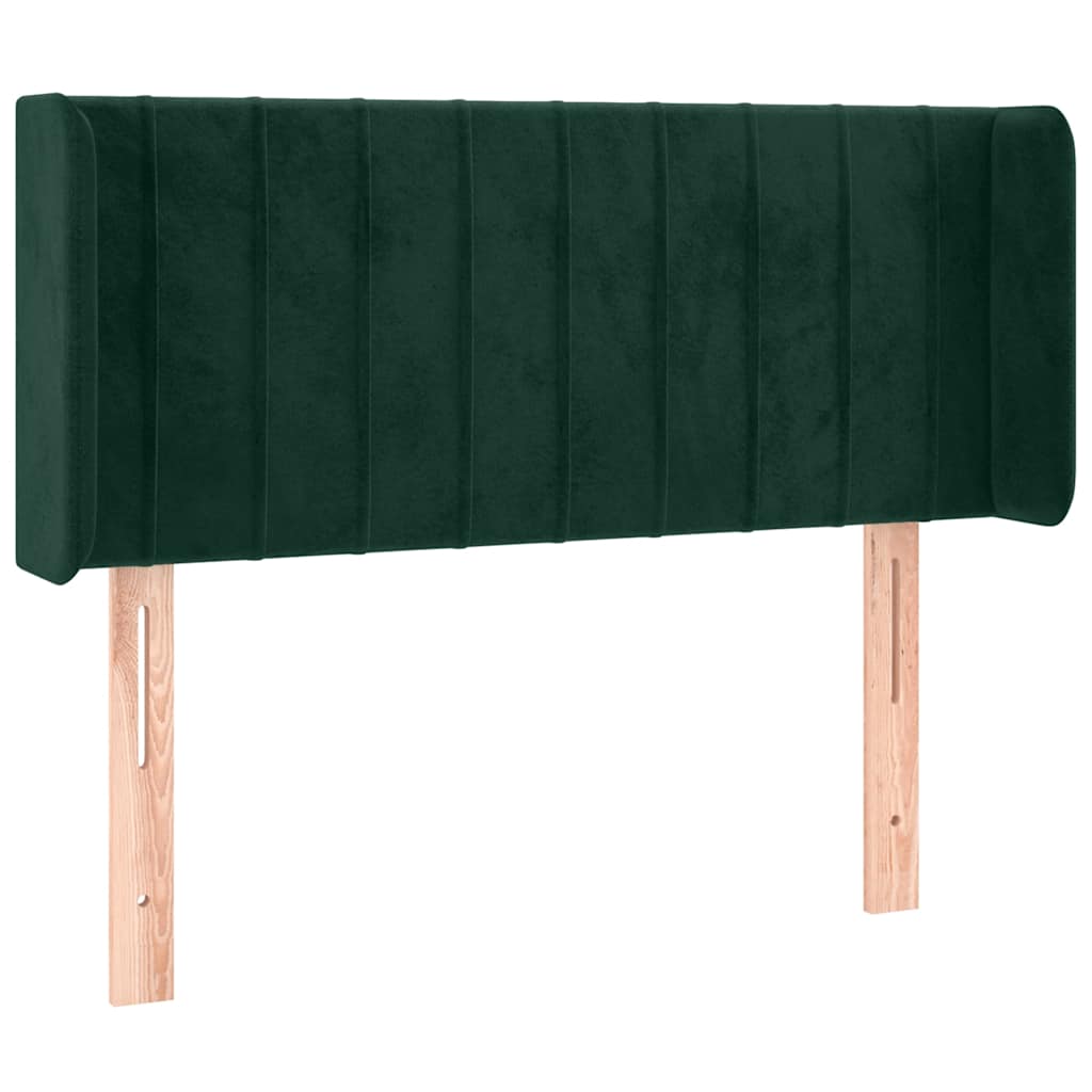 LED uzglavlje tamnozeleno 103x16x78/88 cm baršunasto