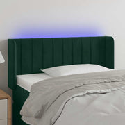 LED uzglavlje tamnozeleno 103x16x78/88 cm baršunasto