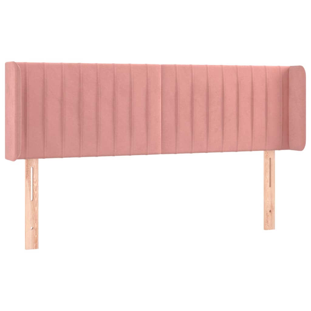 LED uzglavlje ružičasto 147x16x78/88 cm baršunasto