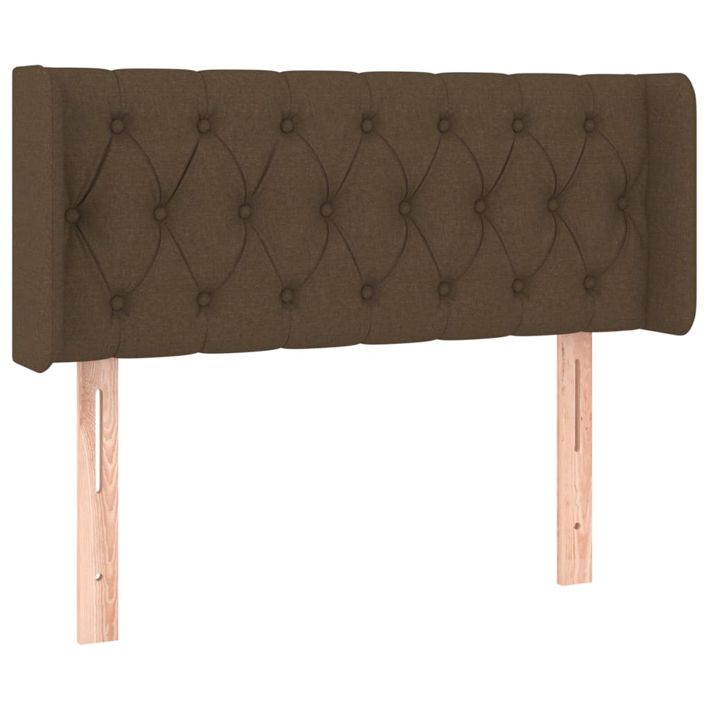 LED uzglavlje tamnosmeđe 93x16x78/88 cm od tkanine