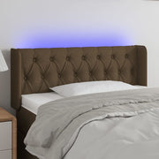LED uzglavlje tamnosmeđe 93x16x78/88 cm od tkanine