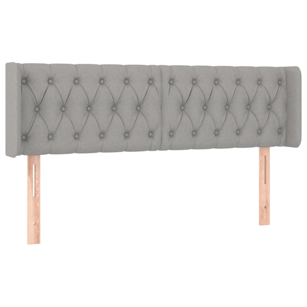 LED uzglavlje svjetlosivo 147x16x78/88 cm od tkanine