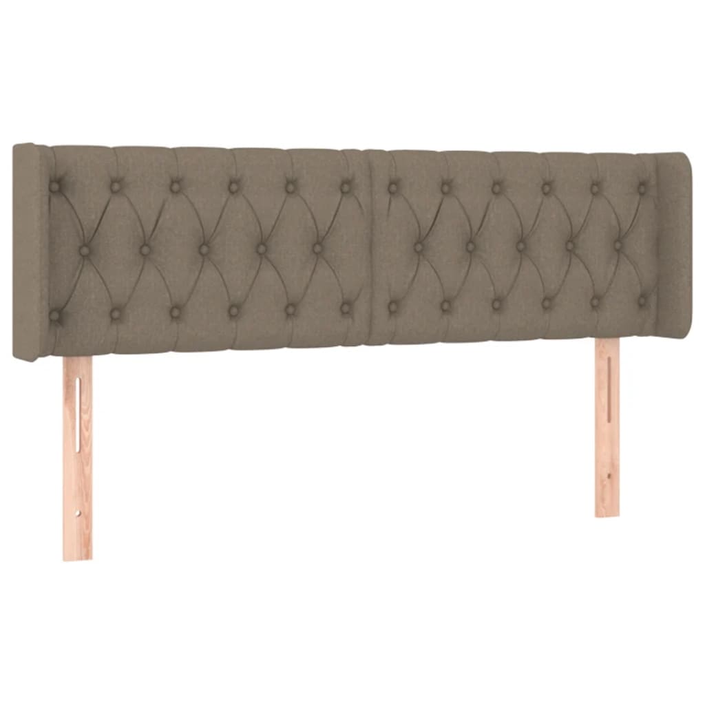 LED uzglavlje smeđesivo 147x16x78/88 cm od tkanine