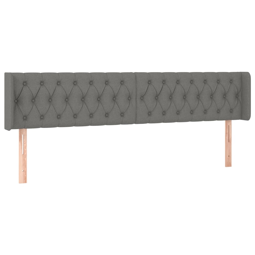LED uzglavlje tamnosivo 183x16x78/88 cm od tkanine