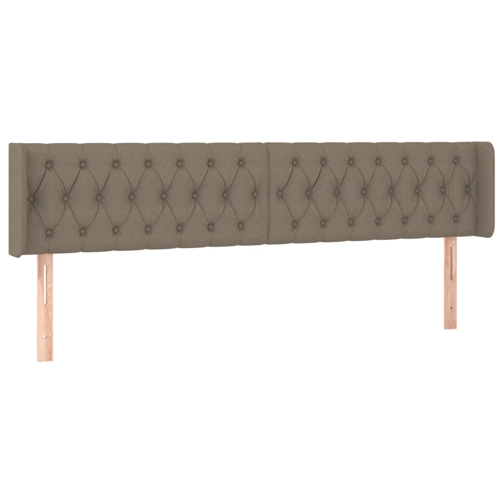 LED uzglavlje smeđesivo 183x16x78/88 cm od tkanine