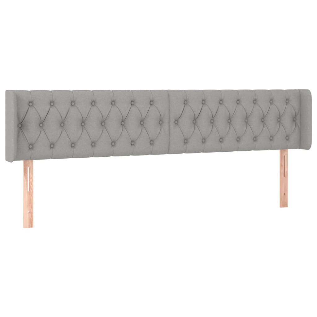 LED uzglavlje svjetlosivo 203x16x78/88 cm od tkanine