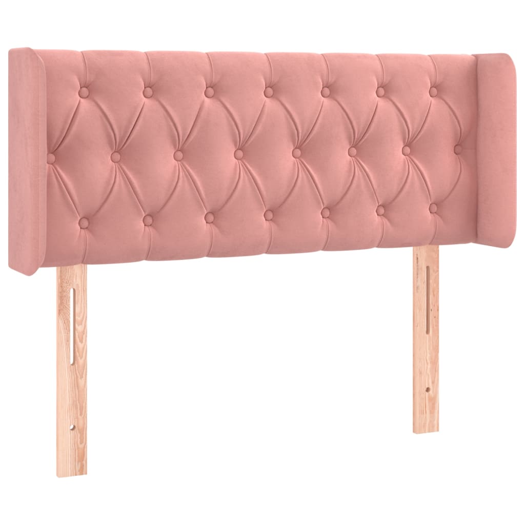 LED uzglavlje ružičasto 103x16x78/88 cm baršunasto