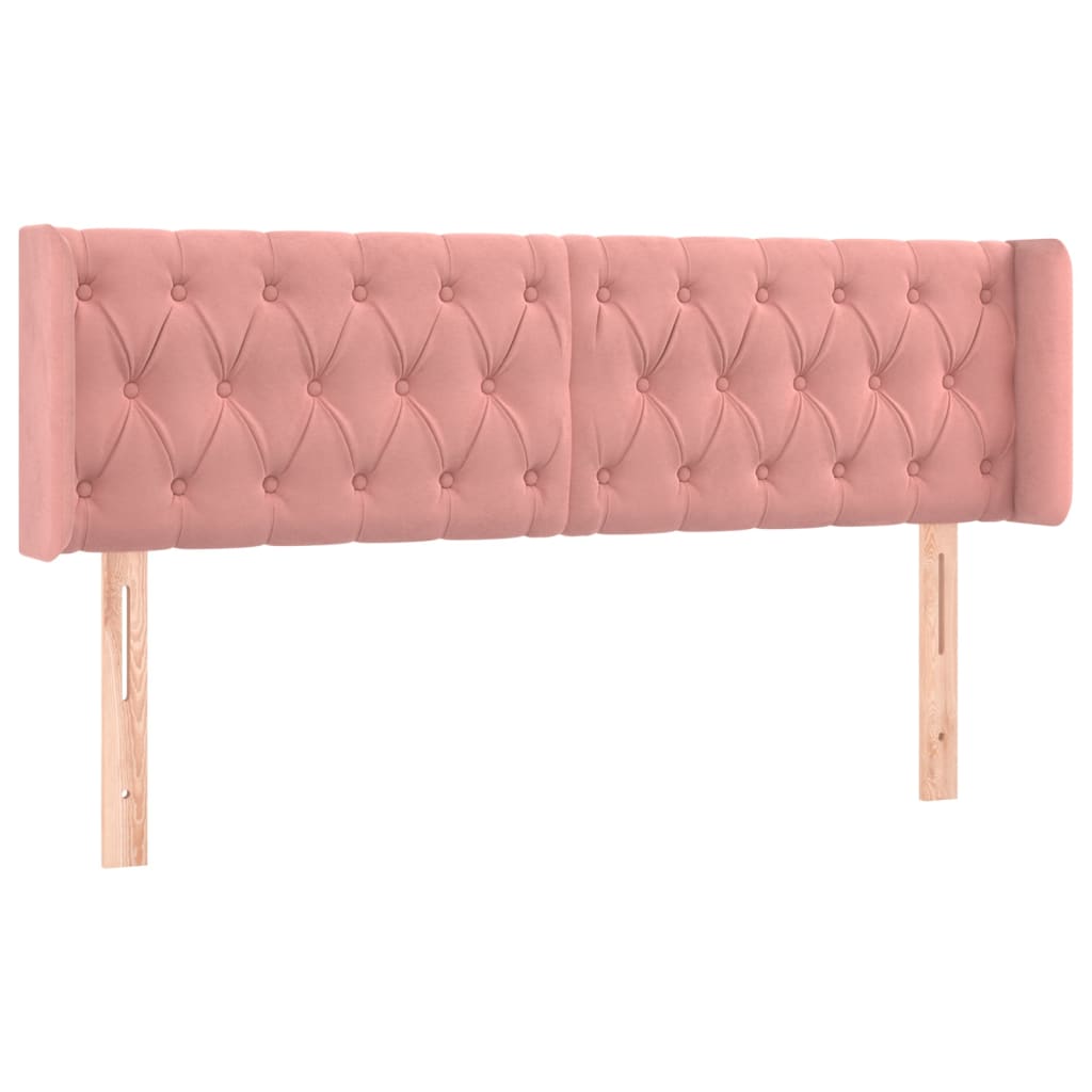 LED uzglavlje ružičasto 163x16x78/88 cm baršunasto