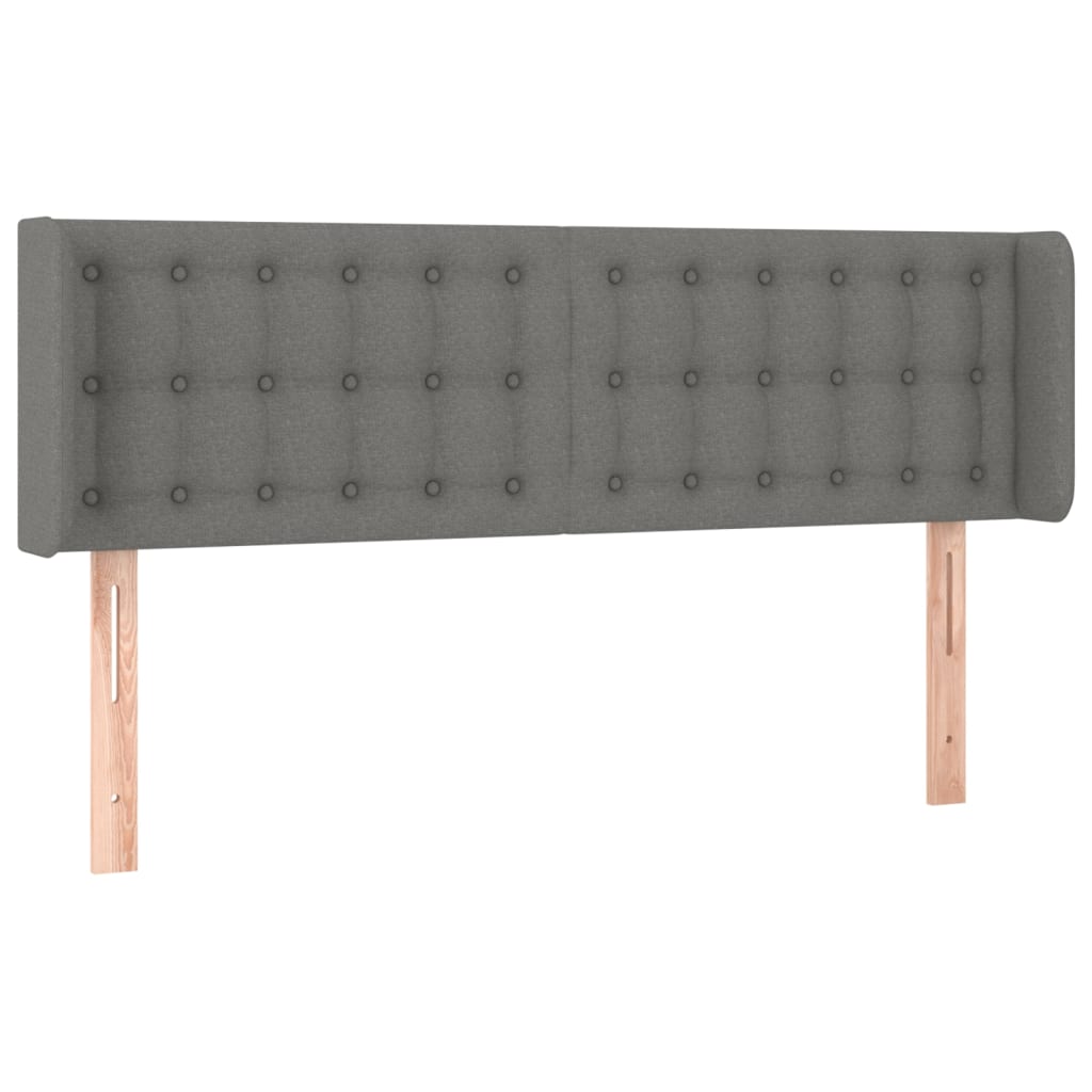 LED uzglavlje tamnosivo 147x16x78/88 cm od tkanine