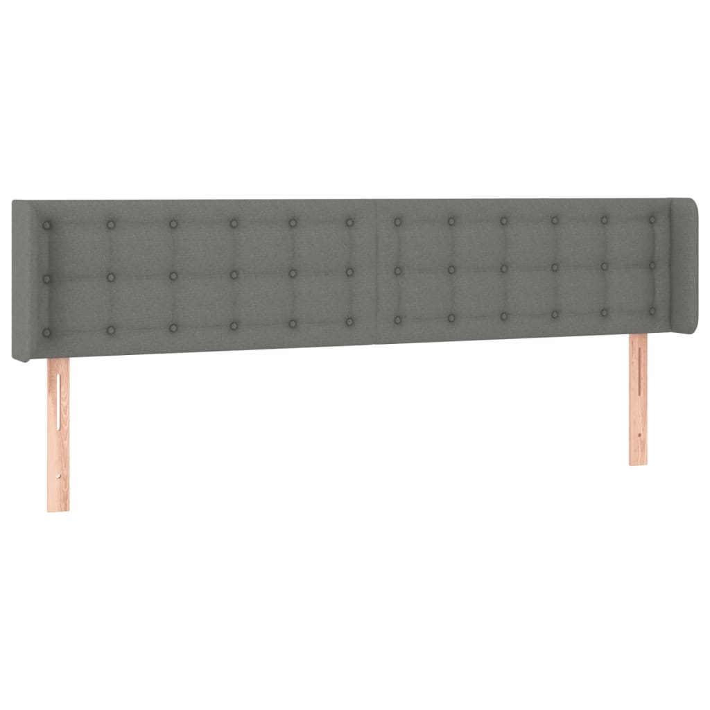 LED uzglavlje tamnosivo 163x16x78/88 cm od tkanine