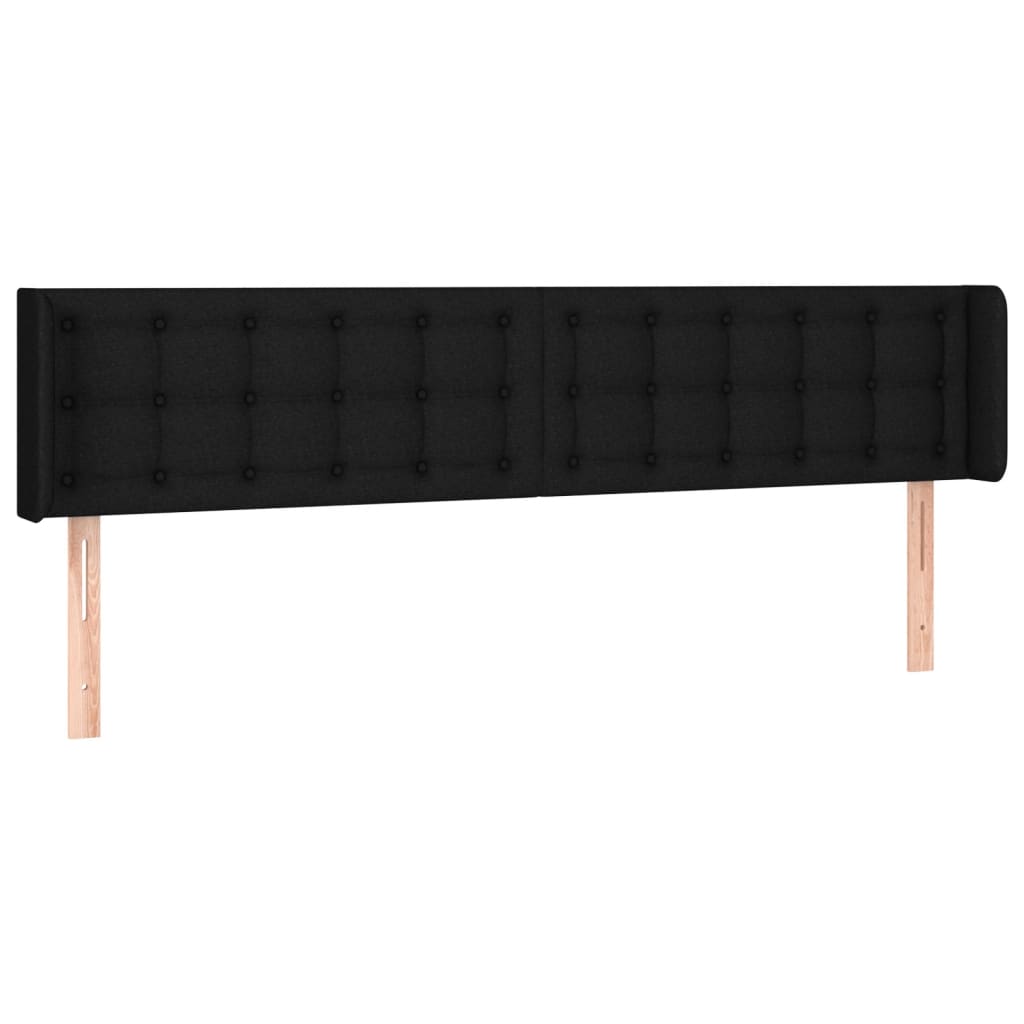 LED uzglavlje crno 163x16x78/88 cm od tkanine