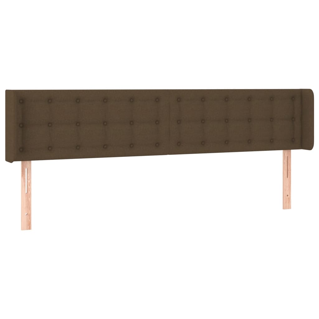 LED uzglavlje tamnosmeđe 183x16x78/88 cm od tkanine