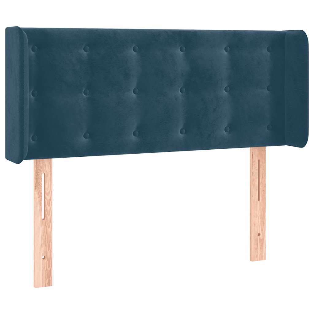 LED uzglavlje tamnoplavo 93x16x78/88 cm baršunasto