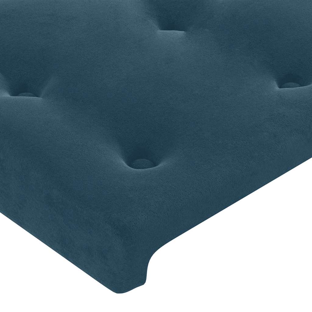 LED uzglavlje tamnoplavo 93x16x78/88 cm baršunasto
