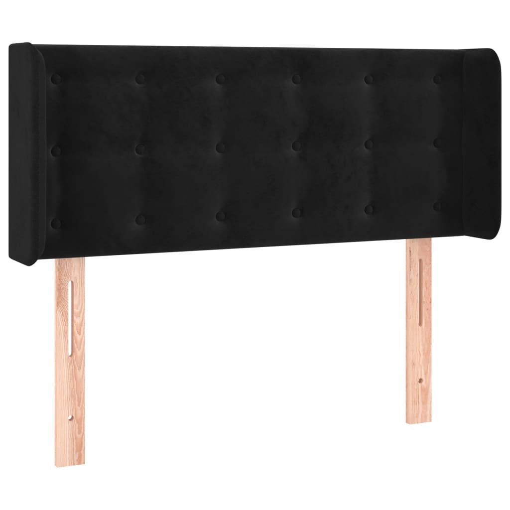 LED uzglavlje crno 103x16x78/88 cm baršunasto