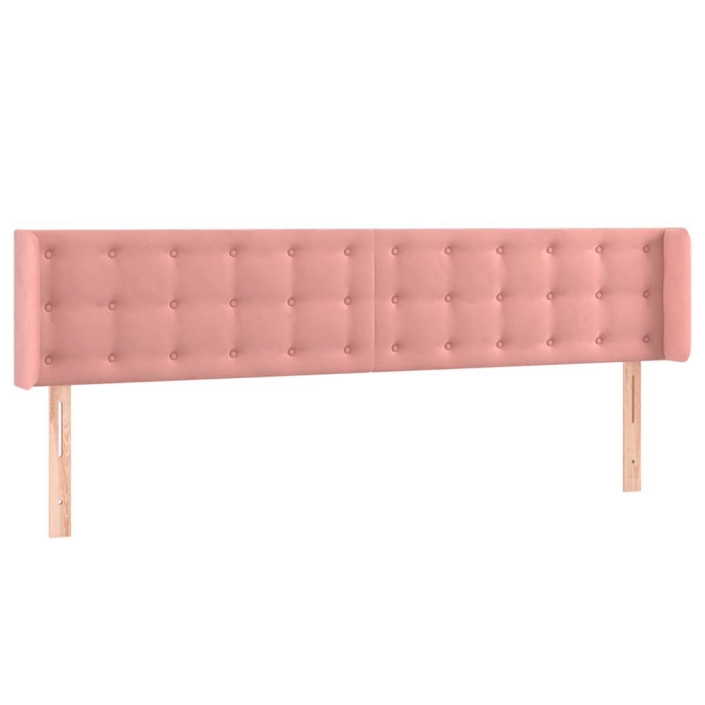 LED uzglavlje ružičasto 203x16x78/88 cm baršunasto