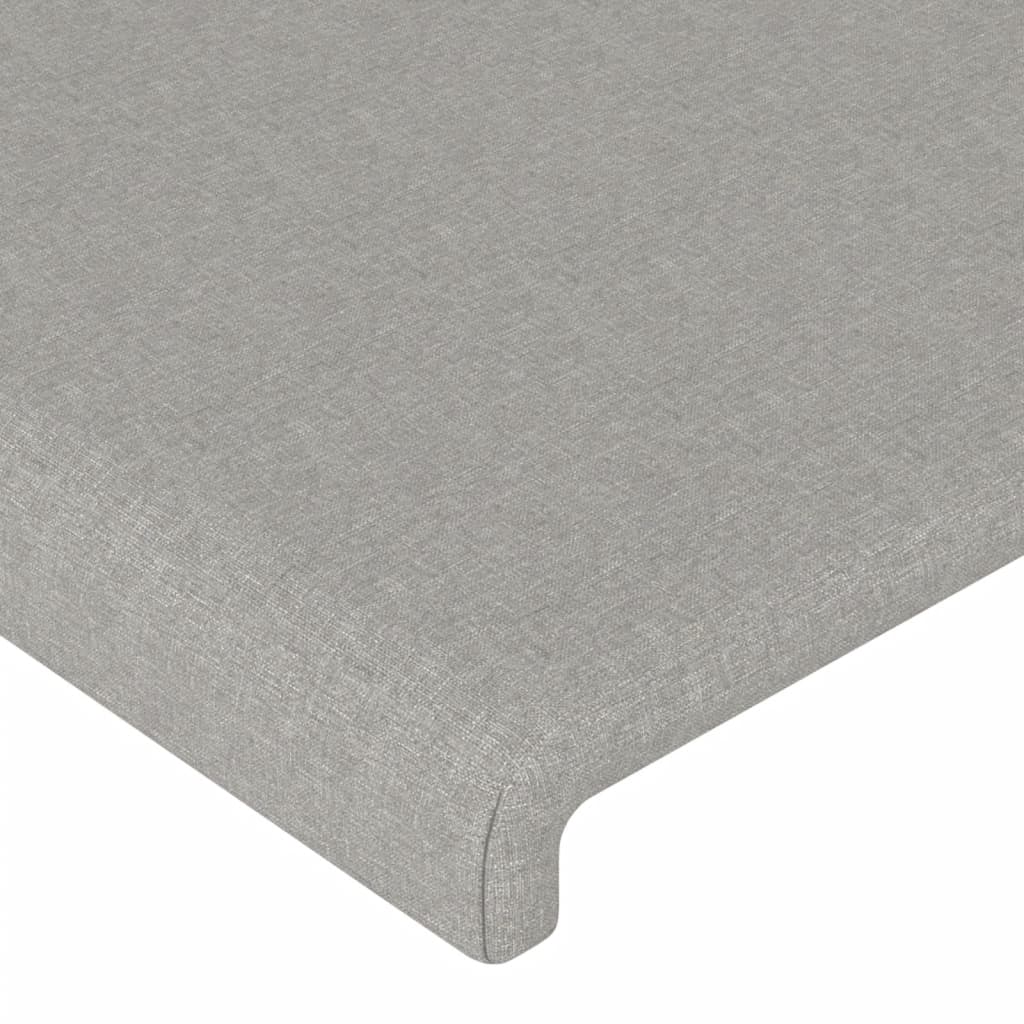 LED uzglavlje svjetlosivo 83 x 16 x 118/128 cm od tkanine