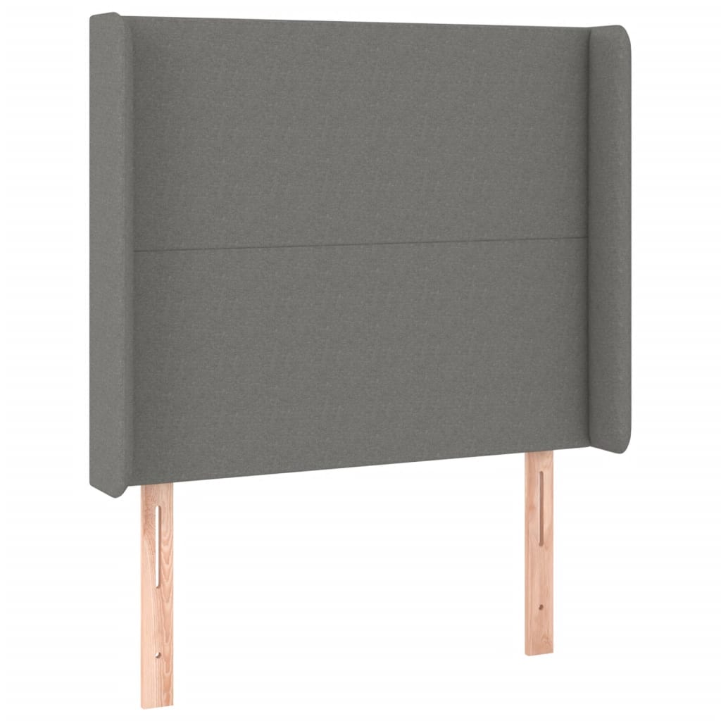 LED uzglavlje tamnosivo 93 x 16 x 118/128 cm od tkanine