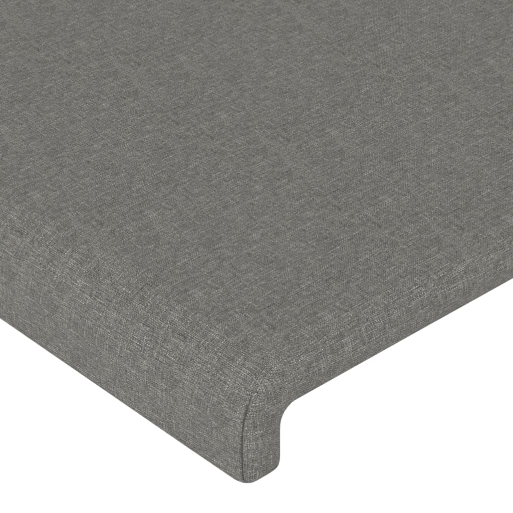 LED uzglavlje tamnosivo 93 x 16 x 118/128 cm od tkanine
