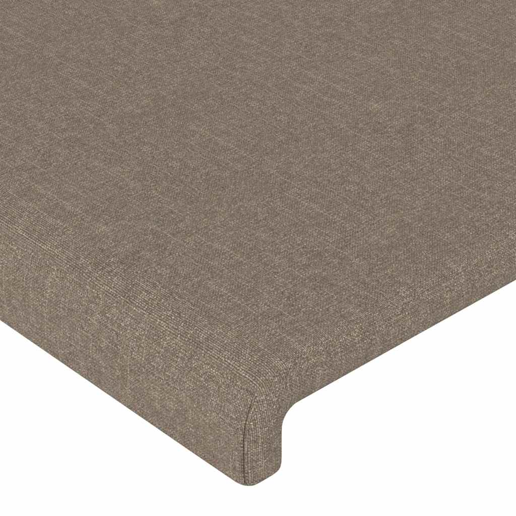 LED uzglavlje smeđesivo 163 x 16 x 118/128 cm od tkanine