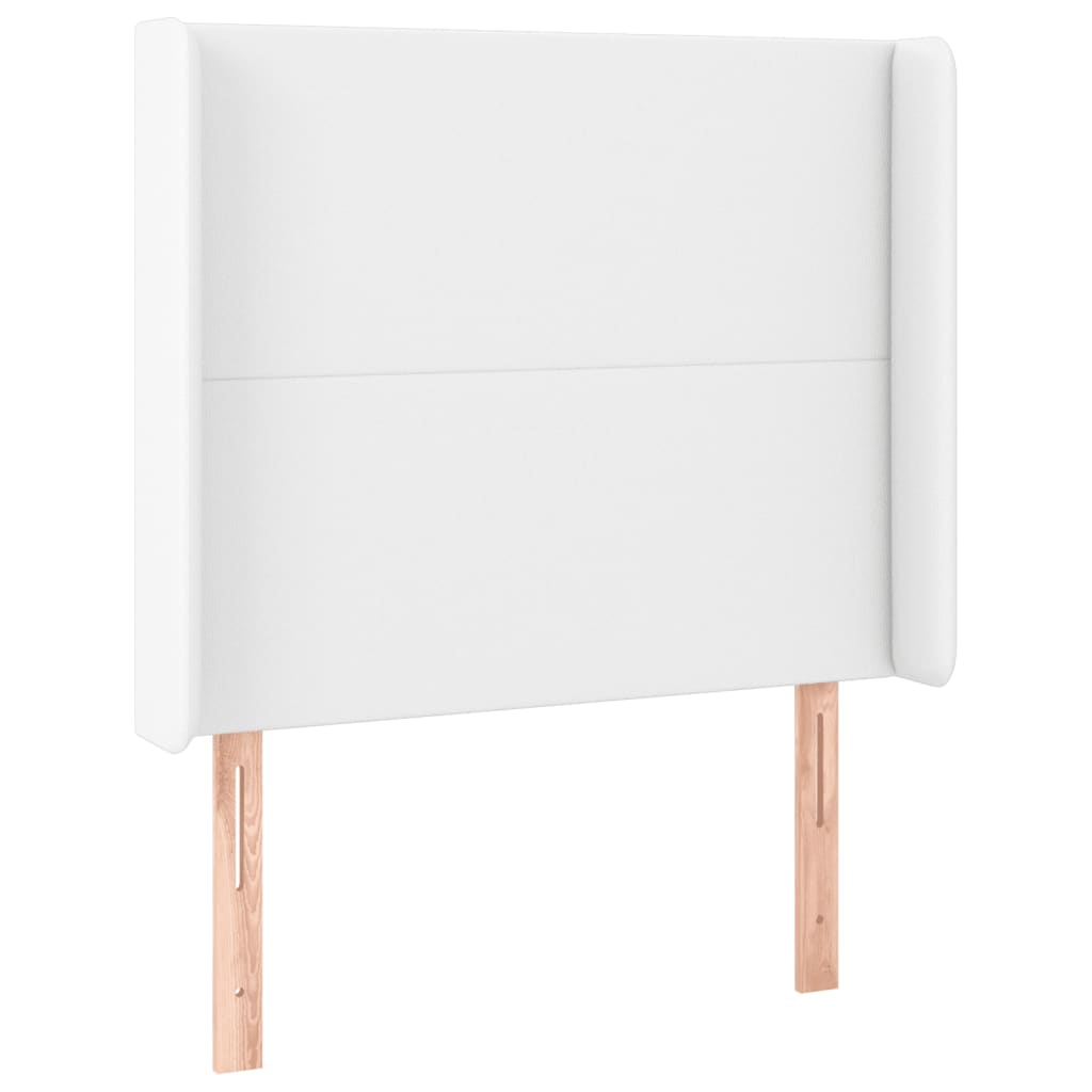 LED uzglavlje bijelo 83x16x118/128 cm od umjetne kože