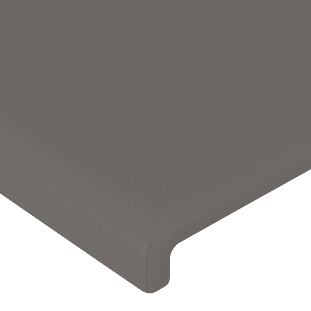 LED uzglavlje sivo 147x16x118/128 cm od umjetne kože