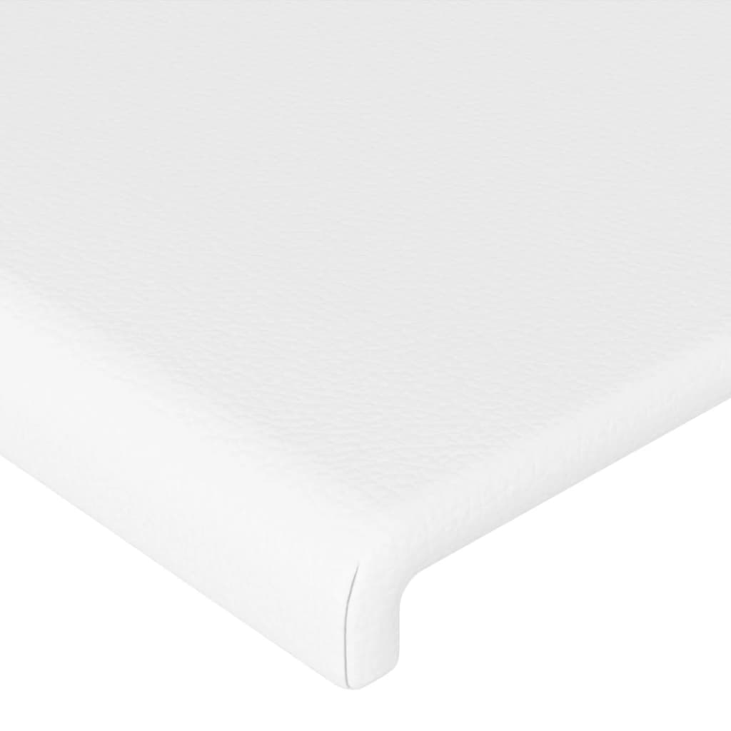 LED uzglavlje bijelo 163x16x118/128 cm od umjetne kože
