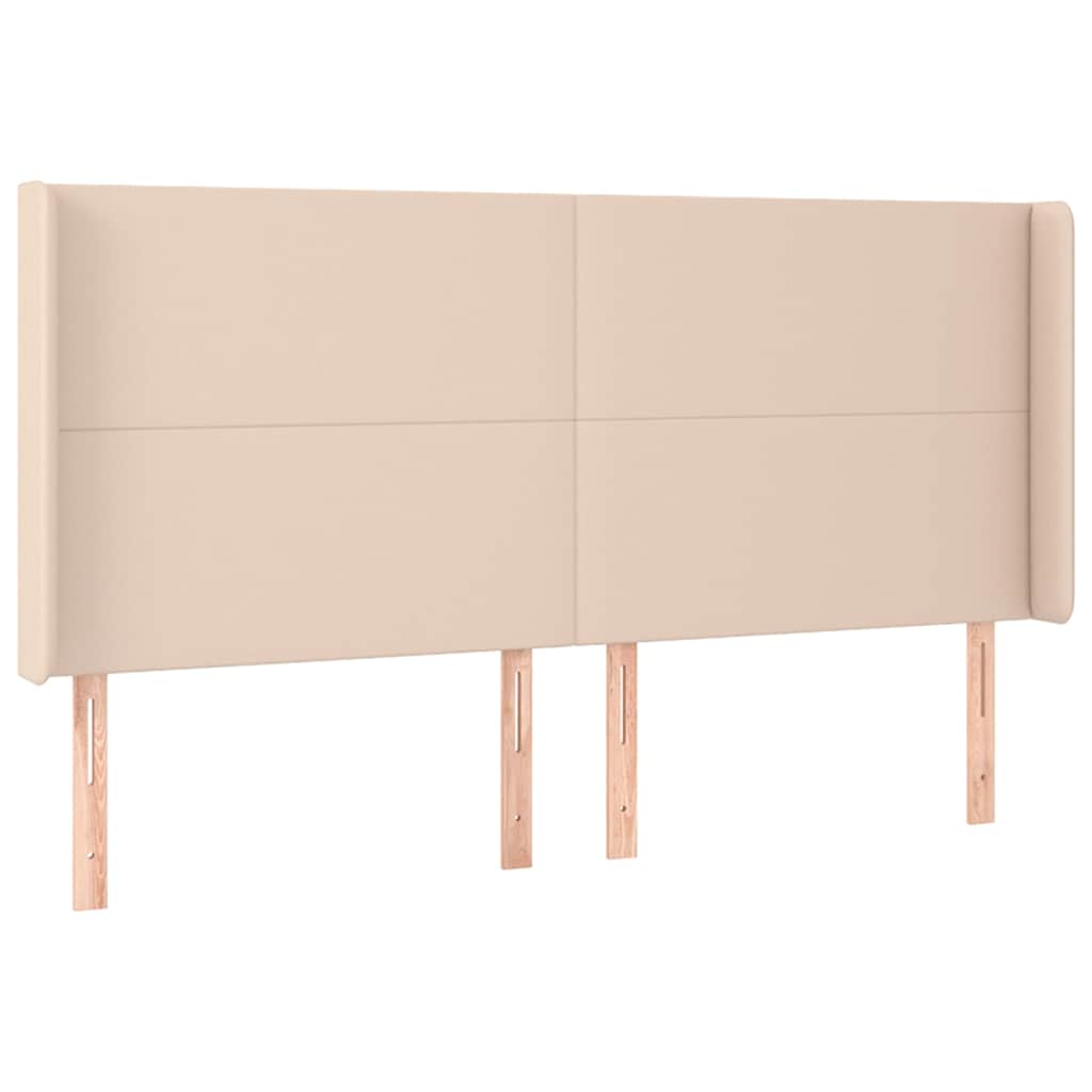 LED uzglavlje boja cappuccina 163x16x118/128cm od umjetna koža