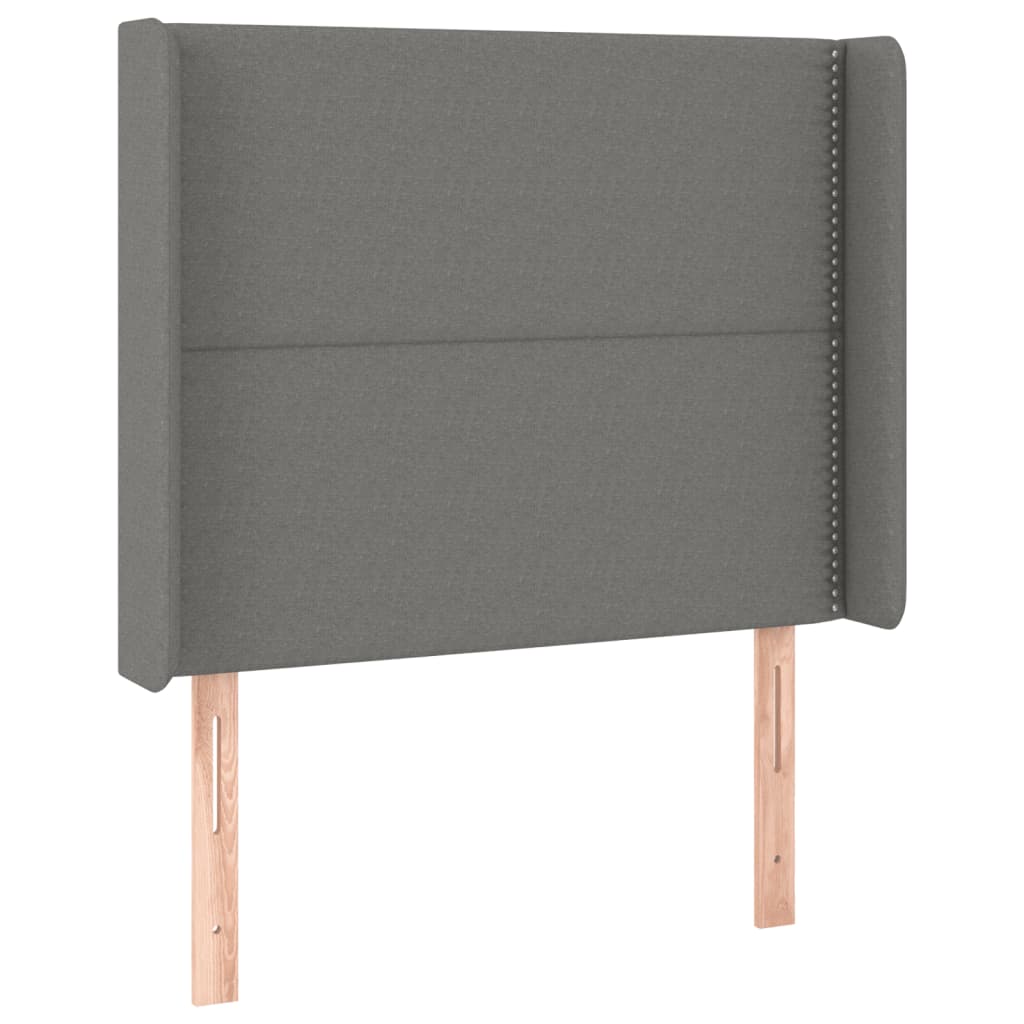 LED uzglavlje tamnosivo 103 x 16 x 118/128 cm od tkanine
