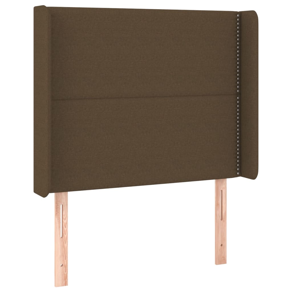 LED uzglavlje tamnosmeđe 103 x 16 x 118/128 cm od tkanine
