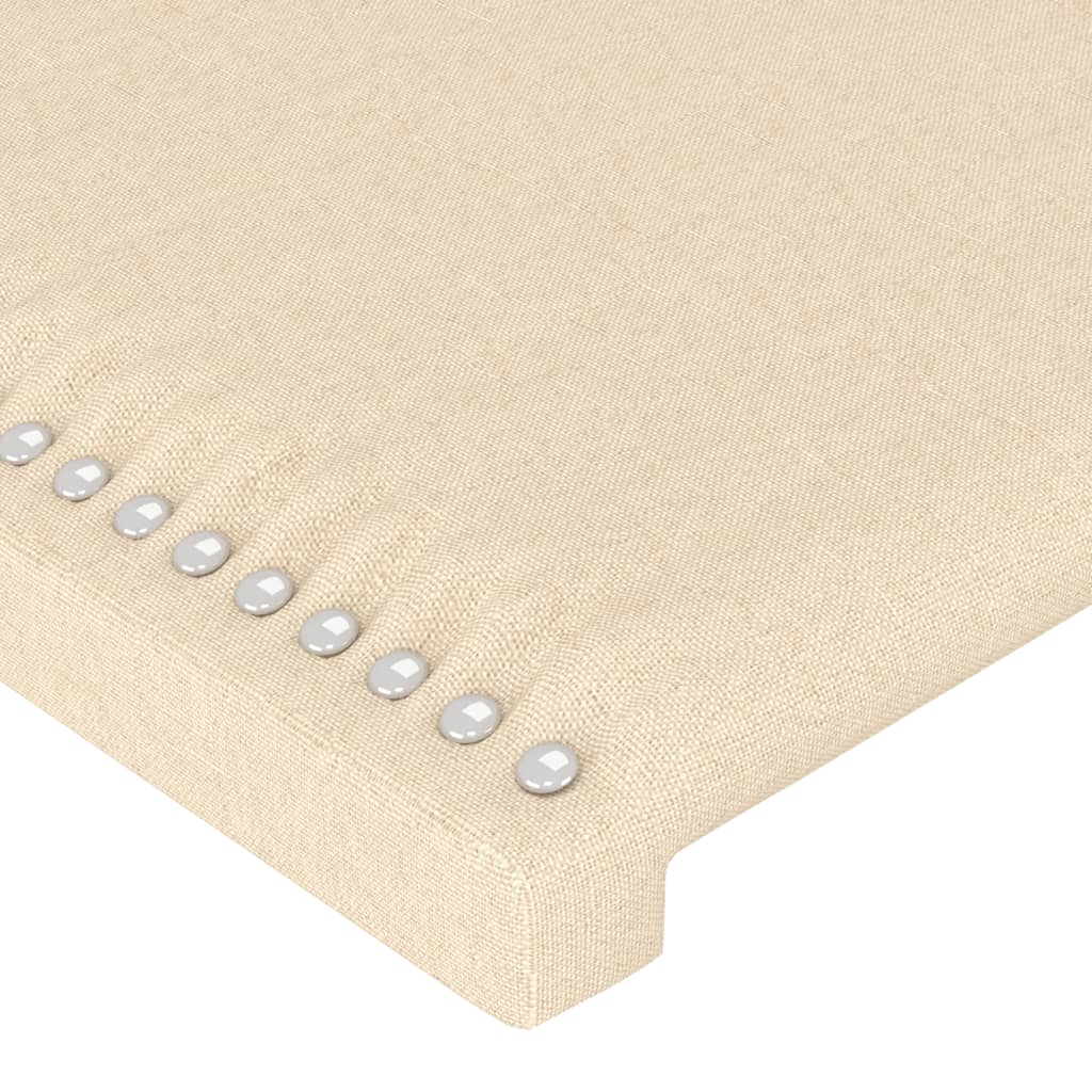 LED uzglavlje krem 103 x 16 x 118/128 cm od tkanine