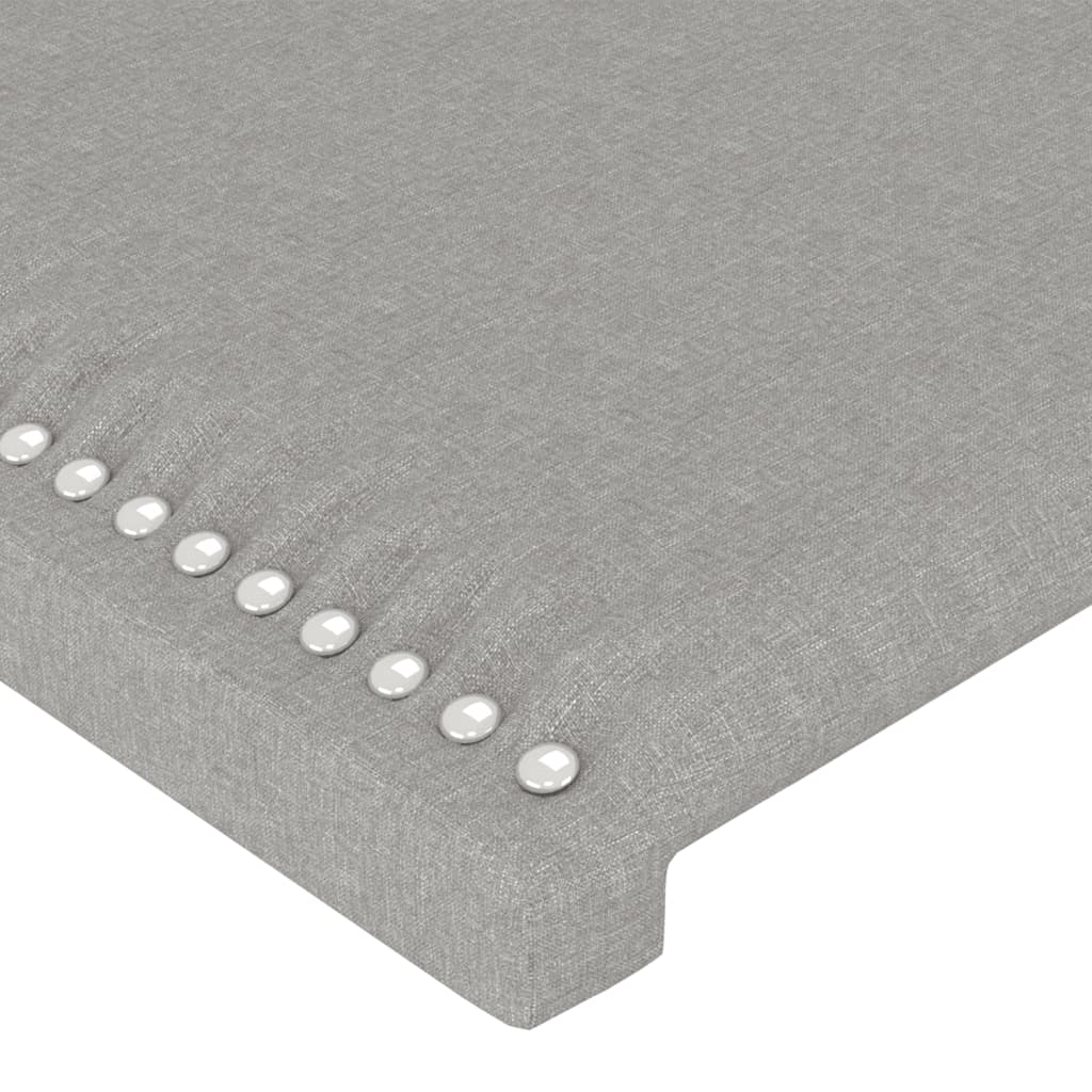 LED uzglavlje svjetlosivo 203 x 16 x 118/128 cm od tkanine