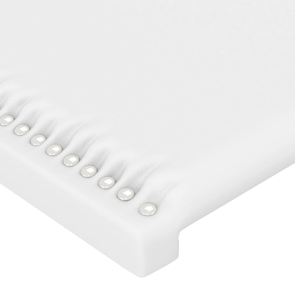 LED uzglavlje bijelo 203x16x118/128 cm od umjetne kože