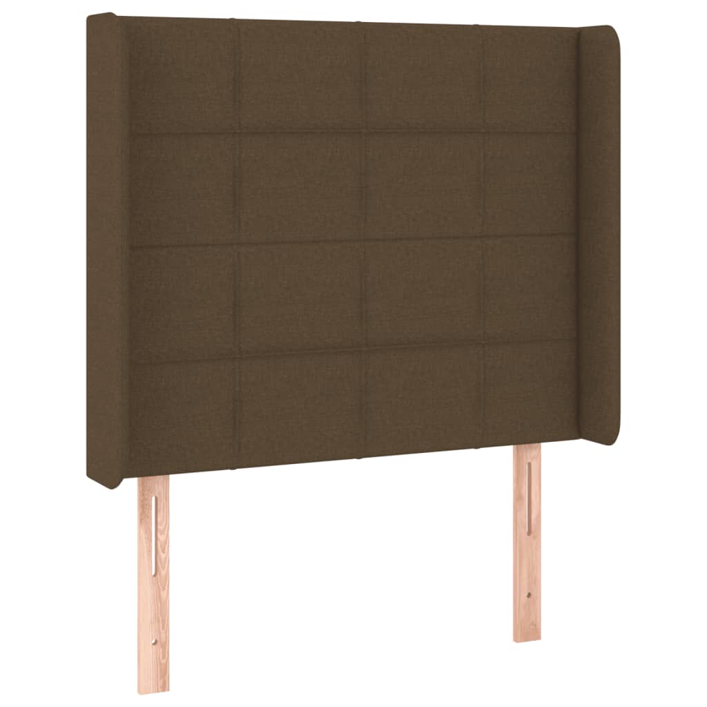 LED uzglavlje tamnosmeđe 83x16x118/128 cm od tkanine