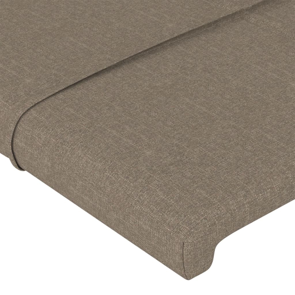 LED uzglavlje smeđesivo 83 x 16 x 118/128 cm od tkanine