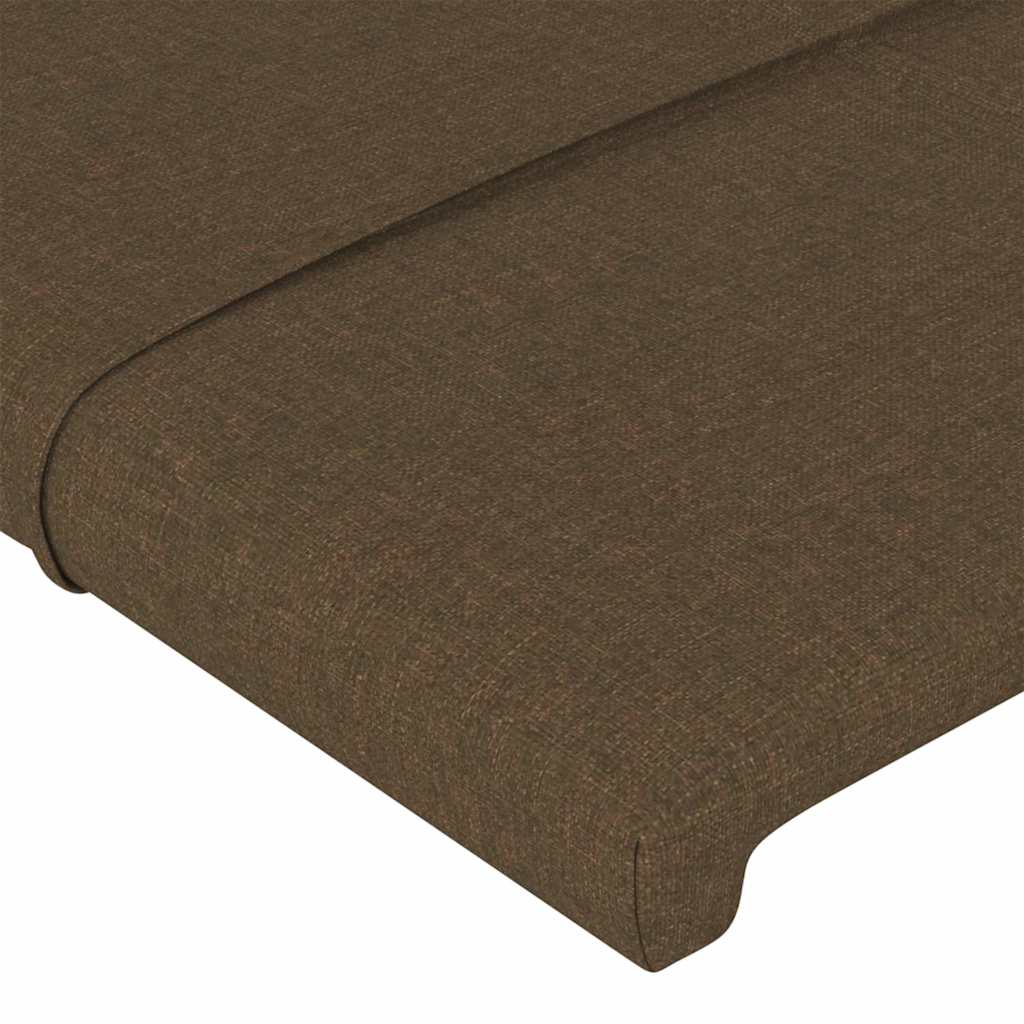 LED uzglavlje tamnosmeđe 163x16x118/128 cm od tkanine