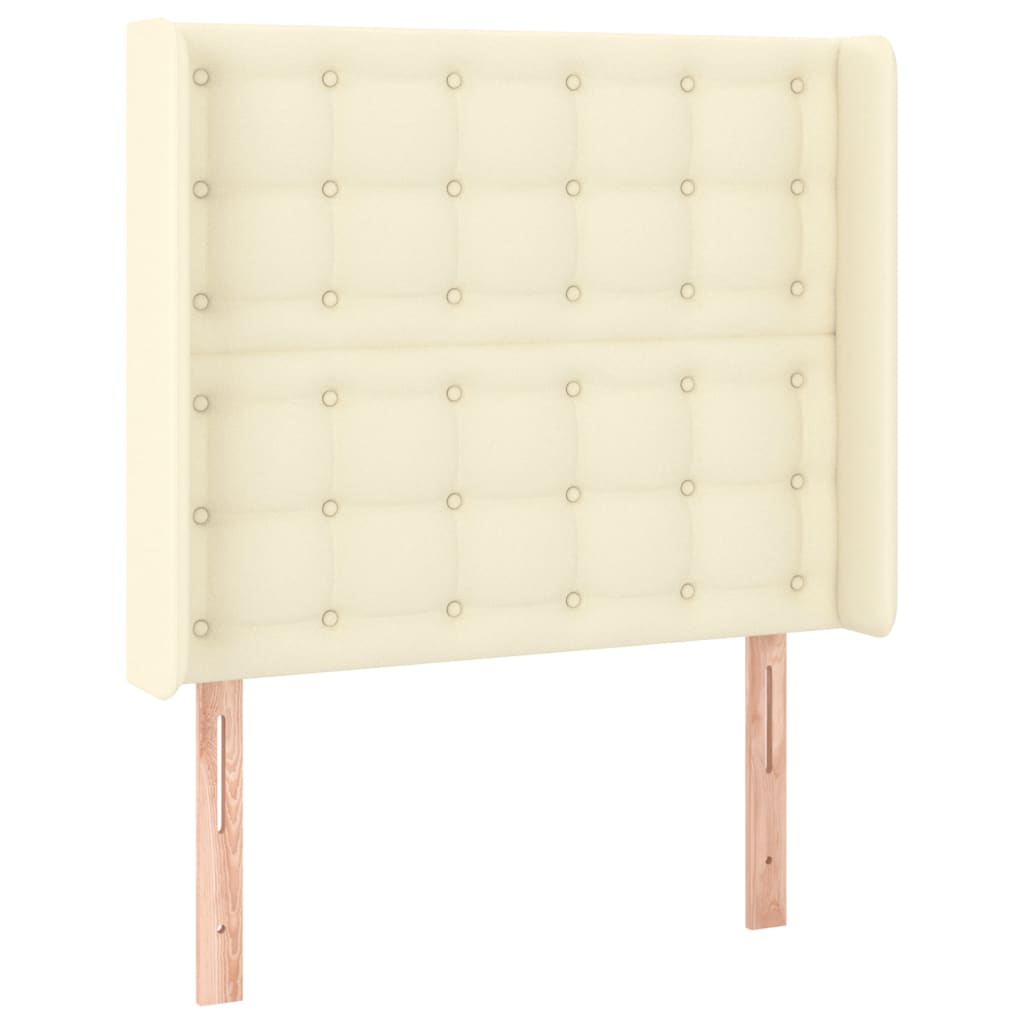 LED uzglavlje krem 83 x 16 x 118/128 cm od umjetne kože